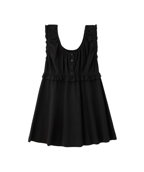 RUFFLE GATHERED DRESS