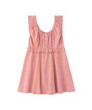 RUFFLE GATHERED DRESS