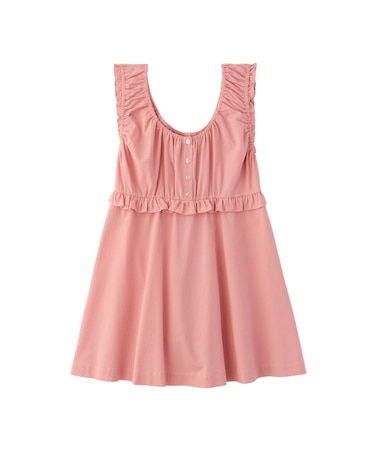 RUFFLE GATHERED DRESS