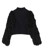 FEATHER SLEEVE TOP