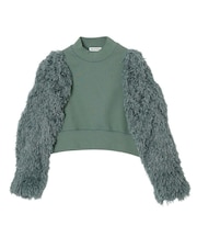 FEATHER SLEEVE TOP