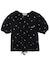 FLOWER EMBROIDERY SHIRRING S/S TOP
