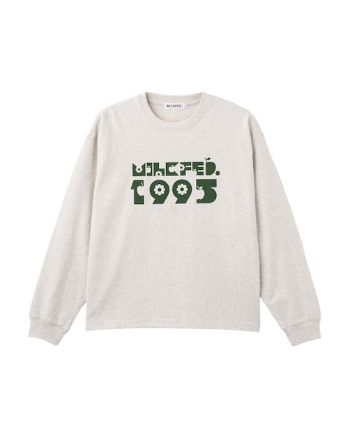 APPLE LOGO FLOCK PRINT L/S TEE