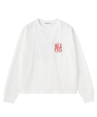FLOWER DOT PATTERN LOGO WIDE L/S TEE