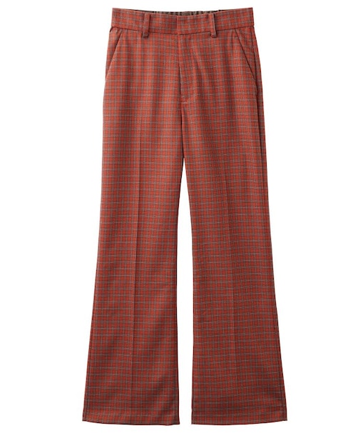 PLAID INVERTED BOX PLEAT PANTS