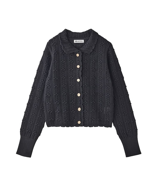 OPENWORK KNIT CARDIGAN