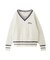 MILKFED. PATCH V-NECK KNIT