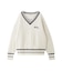 MILKFED. PATCH V-NECK KNIT
