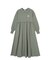 ROUND COLLAR GATHERED DRESS