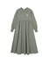 ROUND COLLAR GATHERED DRESS