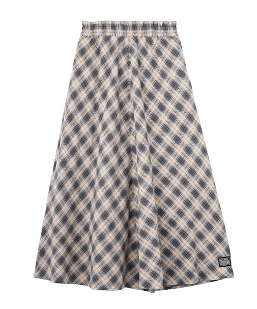 FLARE PLAID SKIRT