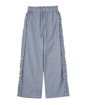 STRIPED RUFFLE PANTS