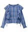 PLAID RUFFLE BLOUSE