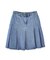 PLEATED DENIM SKIRT