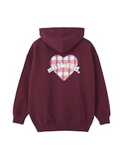 PLAID HEART SWEAT HOODIE