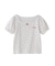 CHERRY PATTERN WAFFLE PUFF SLEEVES TOP