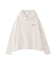 CHERRY PATTERN WAFFLE HOODIE TOP