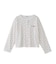 CHERRY PATTERN WAFFLE CARDIGAN