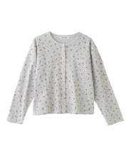 CHERRY PATTERN WAFFLE CARDIGAN