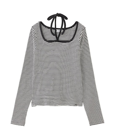 RIB HALTER NECK TOP
