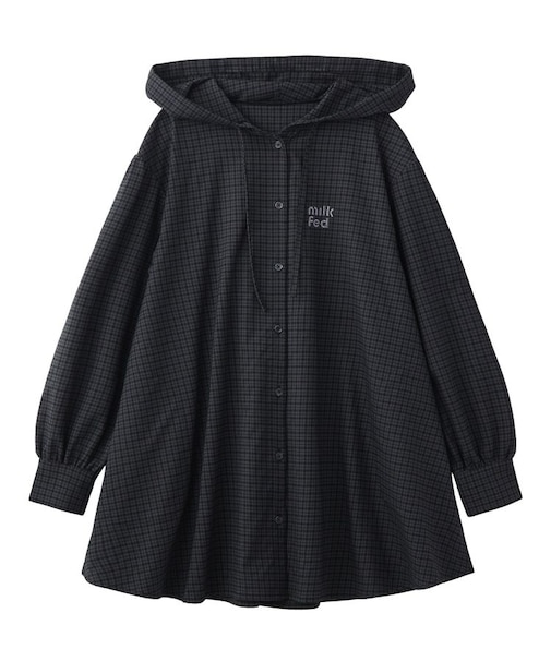 VOLUME SLEEVE HOODED BLOUSE