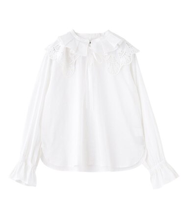 MULTI RUFFLE COLLAR BLOUSE