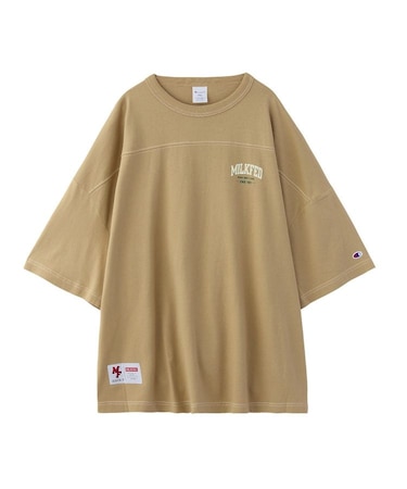 MILKFED.ⅹCHAMPION COLLEGE LOGO BIG FOOTBALL TEE