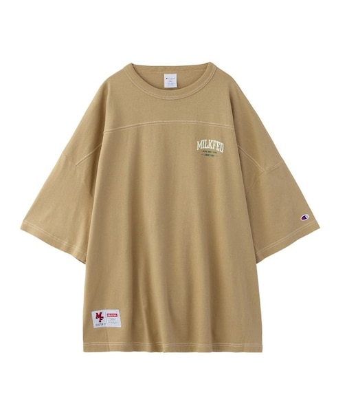 MILKFED.ⅹCHAMPION COLLEGE LOGO BIG FOOTBALL TEE