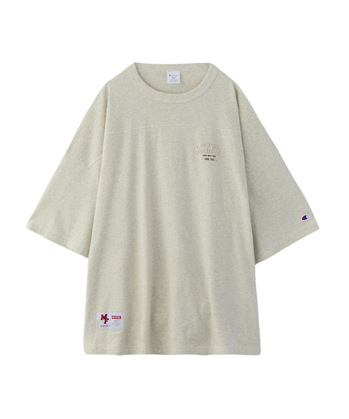 MILKFED.ⅹCHAMPION COLLEGE LOGO BIG FOOTBALL TEE