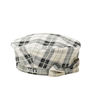 LOGO PLAID BERET