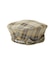 LOGO PLAID BERET