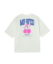 CHERRY AND RIBBON WIDE S/S TEE