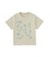 FLOWER PRINT AND EMBROIDERY COMPACT S/S TEE