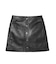 FAUX LEATHER HEART POCKET SKIRT