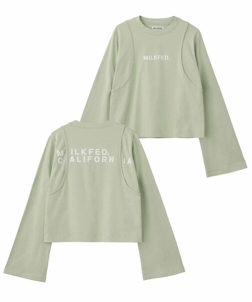 STENCIL LOGO PANELED L/S TOP