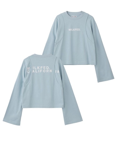 STENCIL LOGO PANELED L/S TOP
