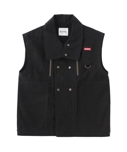 DEFORMED COLLAR DUCK VEST