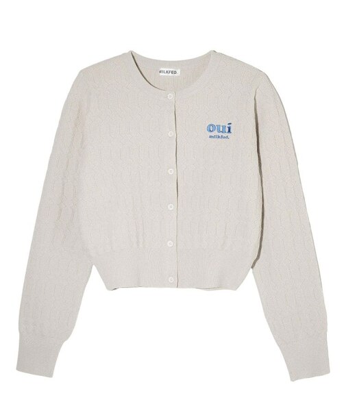 OUI LOGO KNIT CARDIGAN