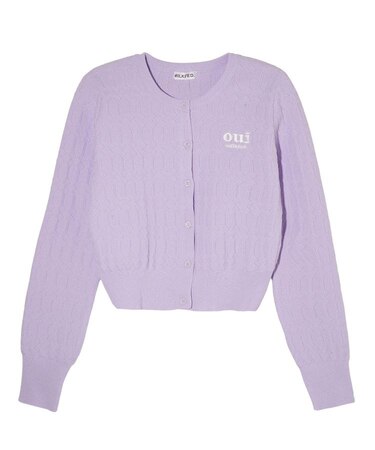 OUI LOGO KNIT CARDIGAN