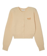 OUI LOGO KNIT CARDIGAN