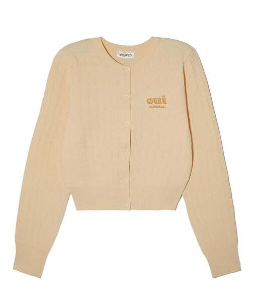 OUI LOGO KNIT CARDIGAN