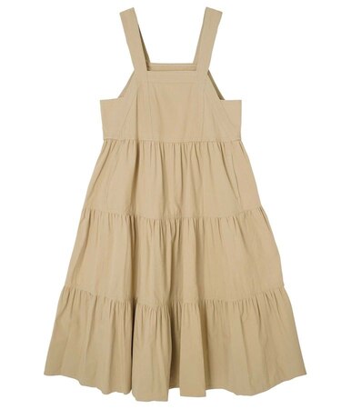 LACE-UP GATHERED DRESS