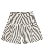 STRIPED GATHERED SHORTS