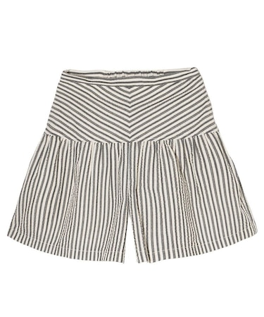 STRIPED GATHERED SHORTS