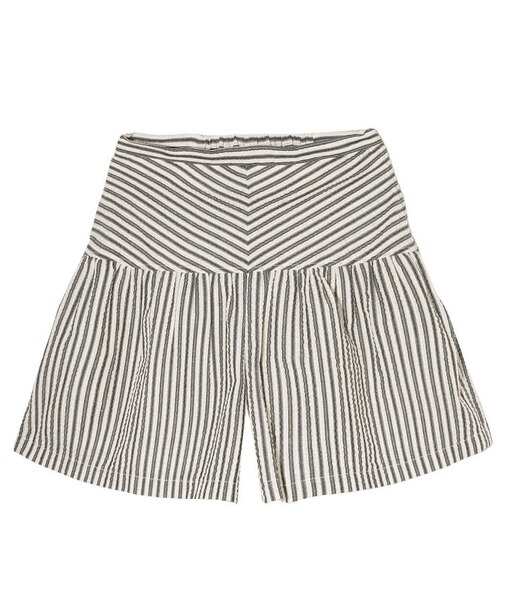 STRIPED GATHERED SHORTS