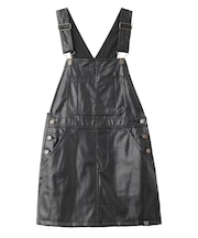 FAUX LEATHER MINI JUMPER SKIRT
