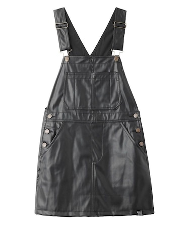 FAUX LEATHER MINI JUMPER SKIRT