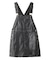 FAUX LEATHER MINI JUMPER SKIRT