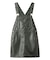 FAUX LEATHER MINI JUMPER SKIRT