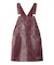 FAUX LEATHER MINI JUMPER SKIRT